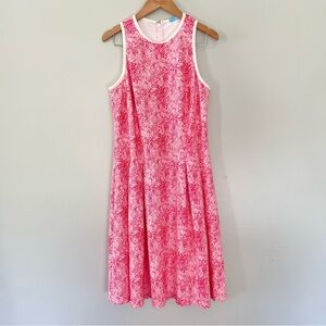 J. McLaughlin Catalina Cloth Sleeveless Fit and flare Dress Tennis Snakeskin